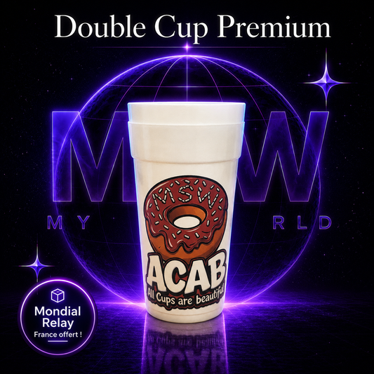 🥤 Double Cups réutilisable 24oz – Design Edition 💜