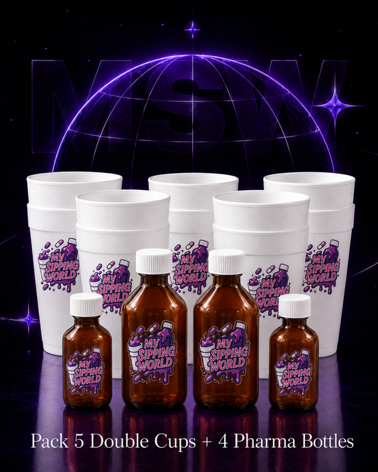 Pack Double cup Dart et Pharma bottle My sipping World