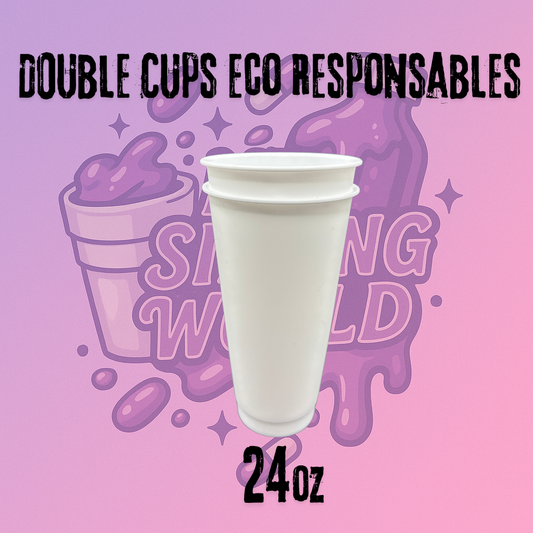 double cups eco responsables blanc