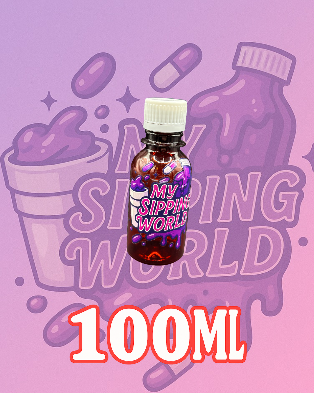 🧴 Bouteilles Graduées 100ml Custom – My Sipping World