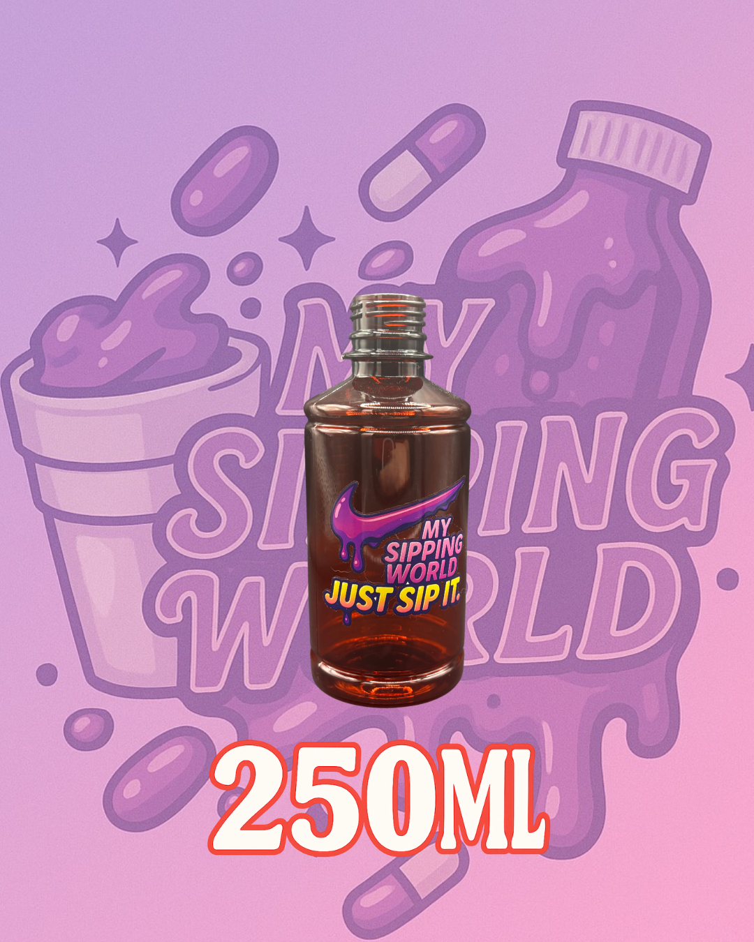 🧴 Bouteilles Graduées 250 ml Custom – My Sipping World