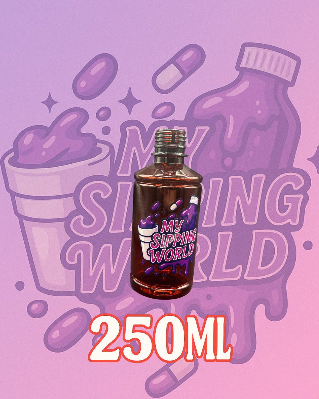 🧴 Bouteilles Graduées 250 ml Custom – My Sipping World