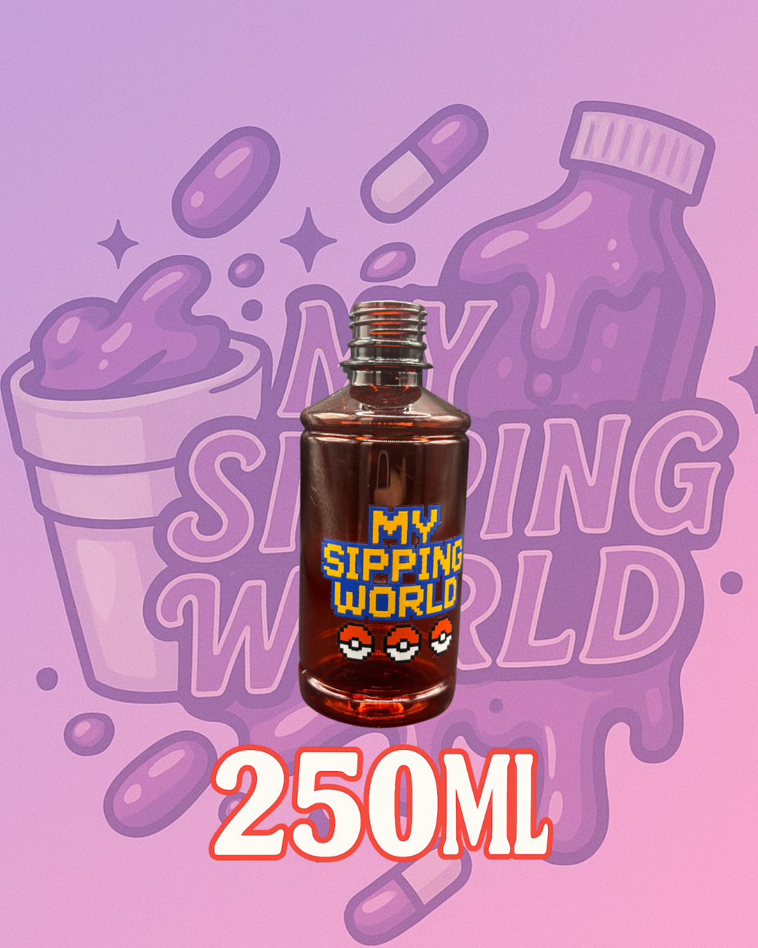 🧴 Bouteilles Graduées 250 ml Custom – My Sipping World