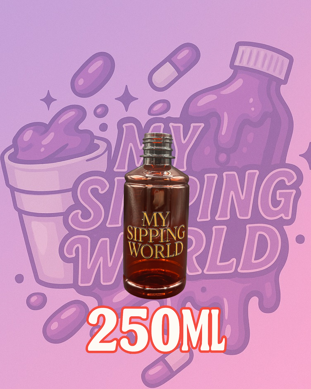 🧴 Bouteilles Graduées 250 ml Custom – My Sipping World