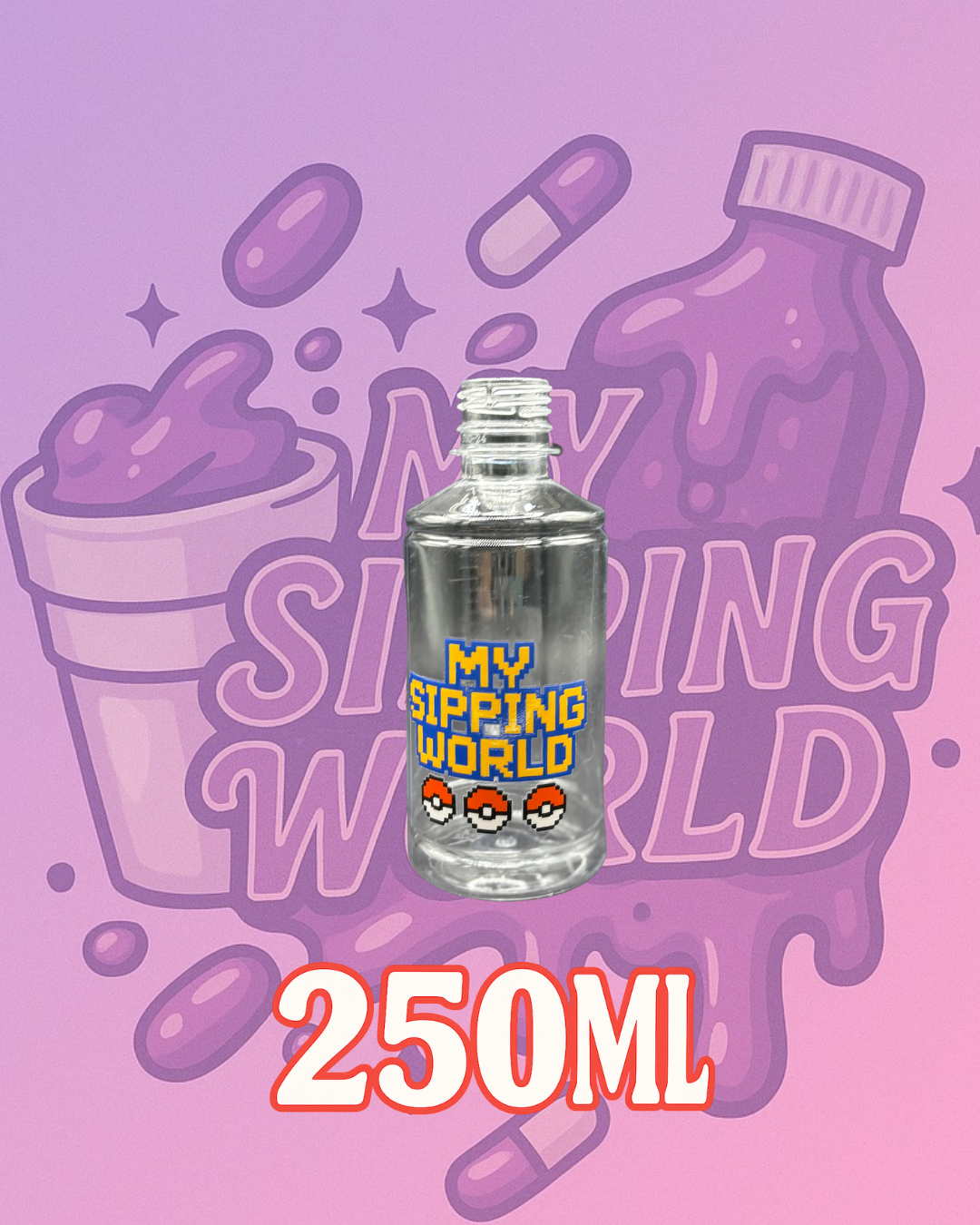 🧴 Bouteilles Graduées 250 ml Custom – My Sipping World