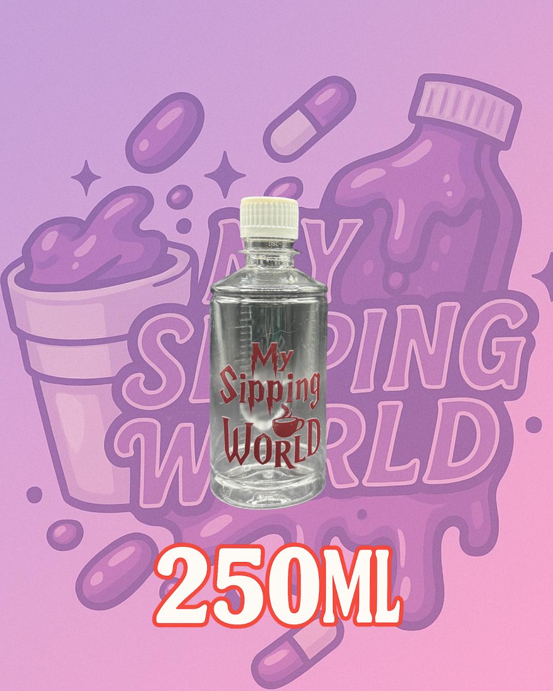 🧴 Bouteilles Graduées 250 ml Custom – My Sipping World