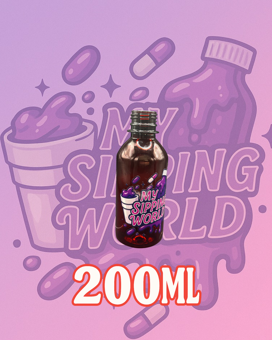 🧴 Bouteilles Graduées 200ml Custom – My Sipping World