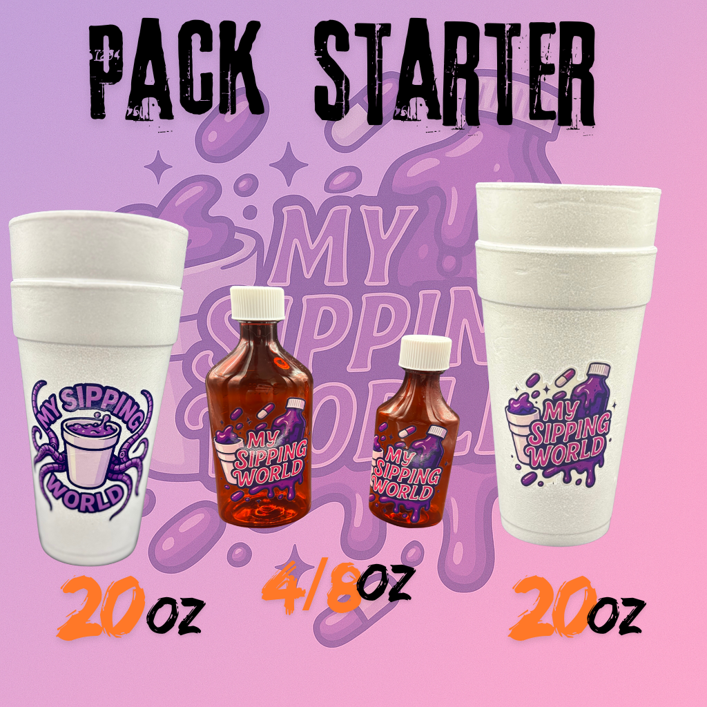 Pack Double Cups 20oz + Bottles Pharma 4oz & 8oz Custom – My Sipping World