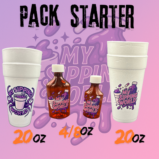 Pack Double Cups 20oz + Bottles Pharma 4oz & 8oz Custom – My Sipping World