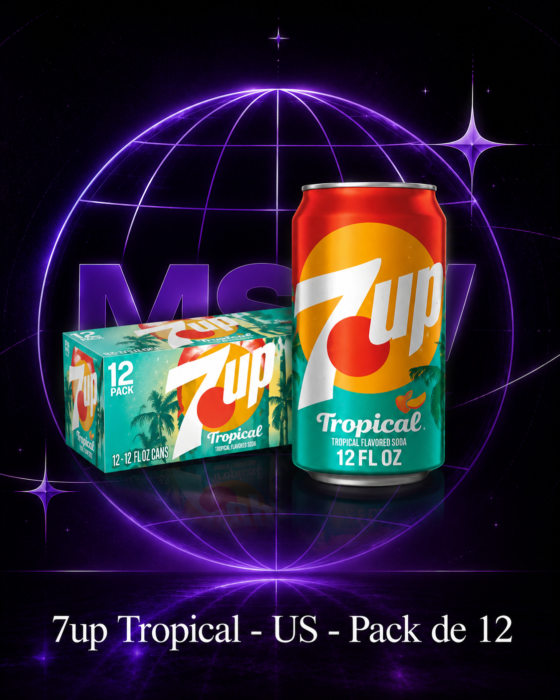 🥤 7UP Tropical - Pack de 12