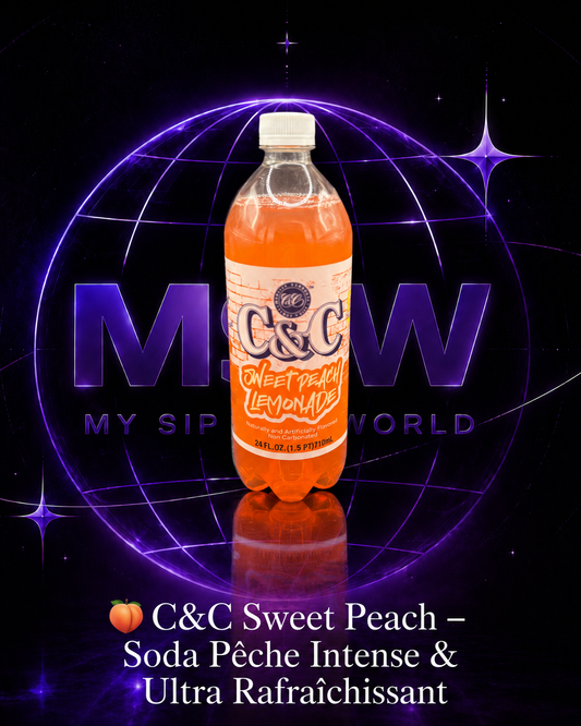 🍑 C&C Sweet Peach – Soda Pêche Intense & Ultra Rafraîchissant