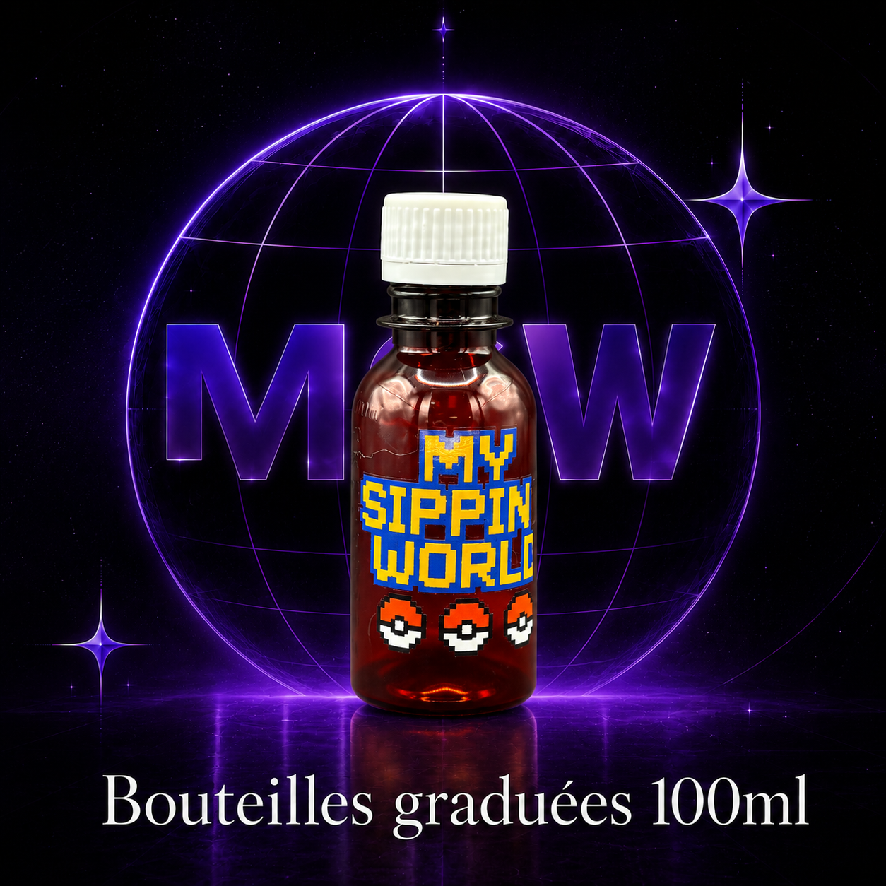 🧴 Bouteilles Graduées 100ml Custom – My Sipping World