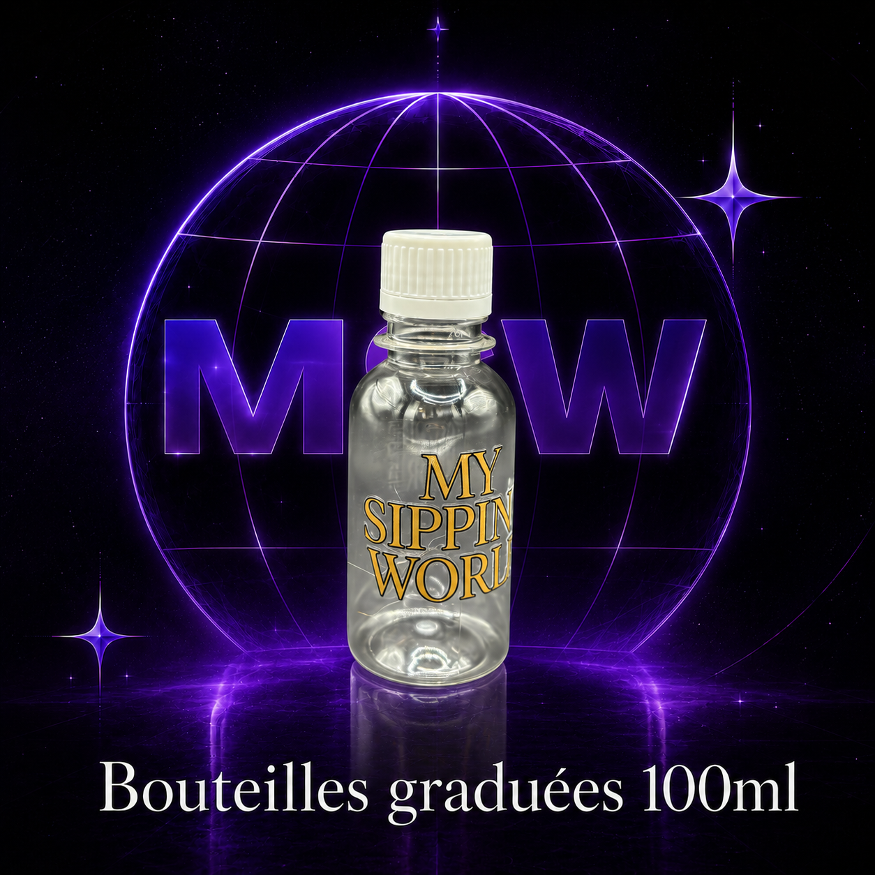 🧴 Bouteilles Graduées 100ml Custom – My Sipping World