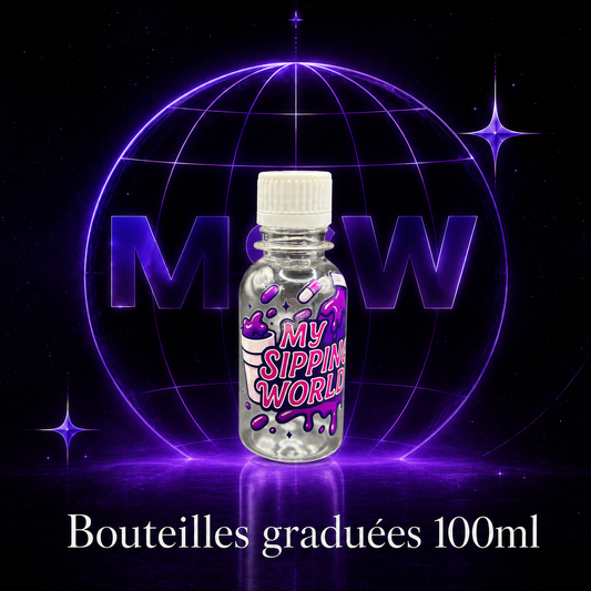 🧴 Bouteilles Graduées 100ml Custom – My Sipping World