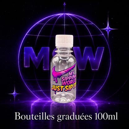 🧴 Bouteilles Graduées 100ml Custom – My Sipping World