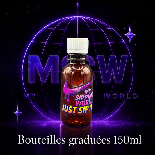 🧴 Bouteilles Graduées 150ml Custom – My Sipping World