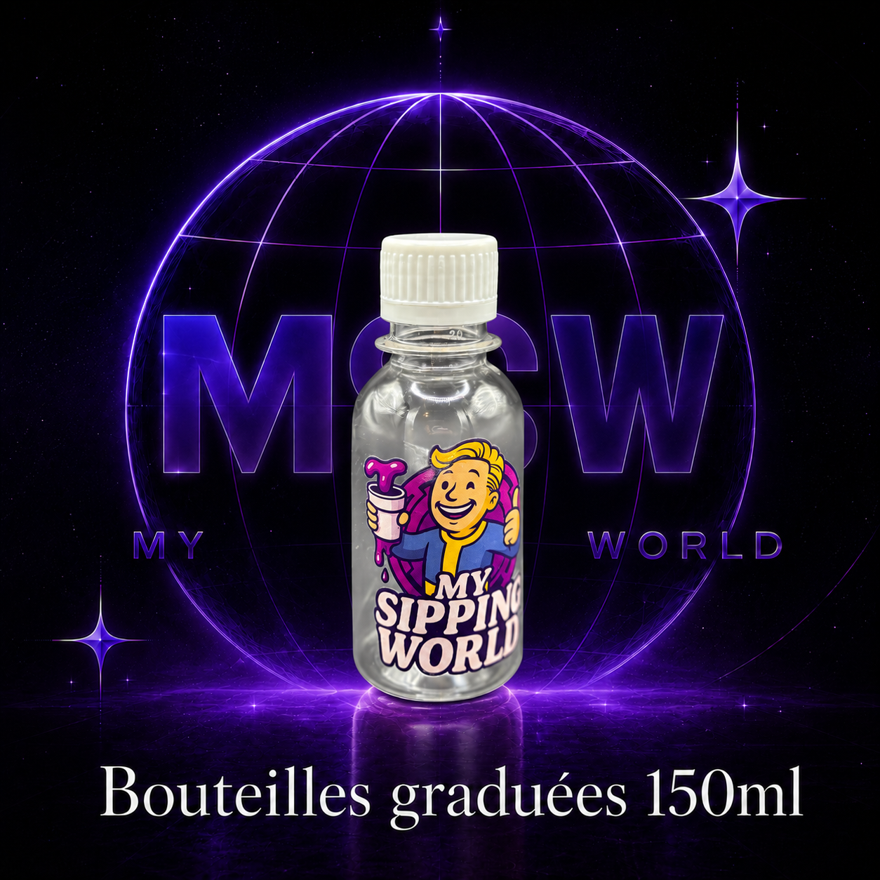 🧴 Bouteilles Graduées 150ml Custom – My Sipping World