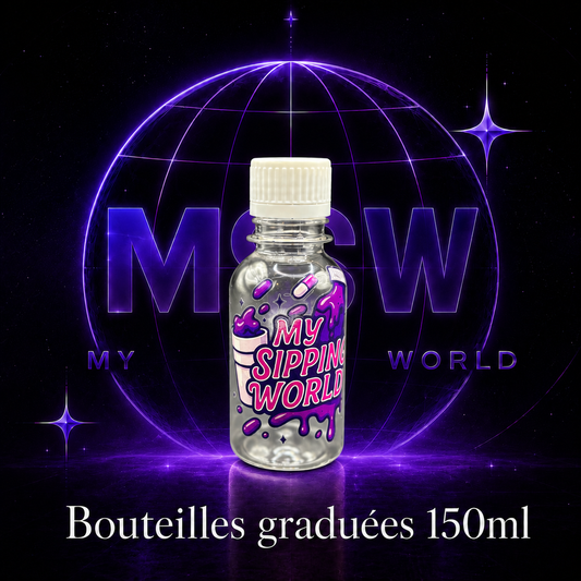 🧴 Bouteilles Graduées 150ml Custom – My Sipping World