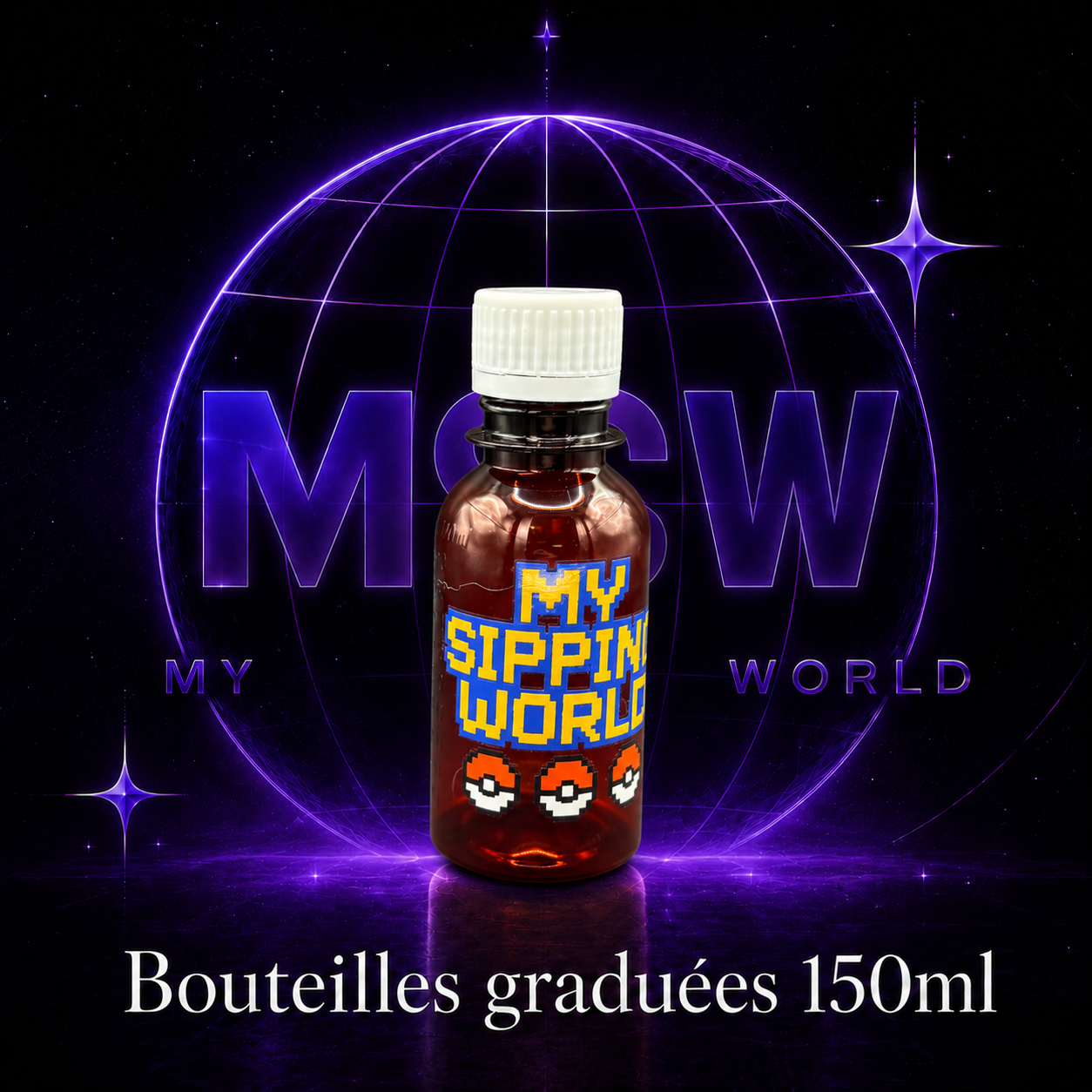 🧴 Bouteilles Graduées 150ml Custom – My Sipping World