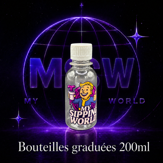 🧴 Bouteilles Graduées 200ml Custom – My Sipping World