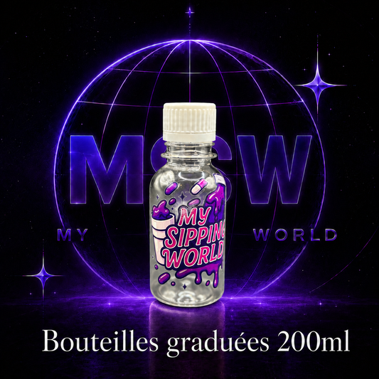 🧴 Bouteilles Graduées 200ml Custom – My Sipping World