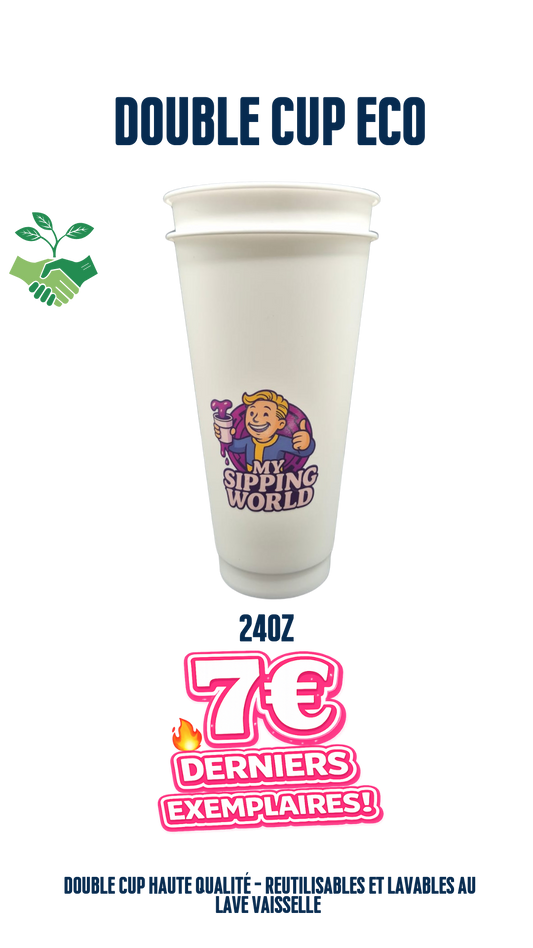 🌿 Double Cups 24oz Éco-Responsables – My Sipping World