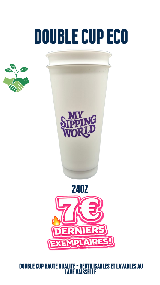 🌿 Double Cups 24oz Éco-Responsables – My Sipping World