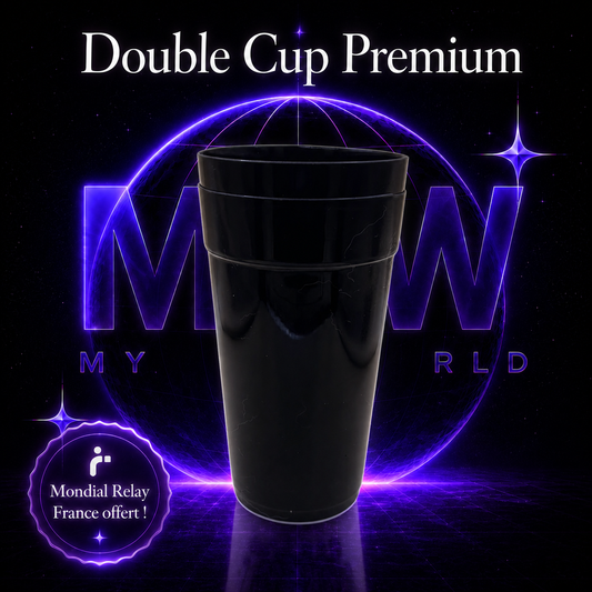 🥤 Double Cups 24oz réutilisable – Essential Black & White ⚫⚪