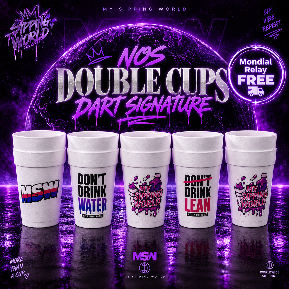 Double Cups DART My Sipping World – 20oz &amp; 24oz signature