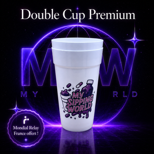 🥤 Double Cups réutilisable 24oz  – Design Edition 💜