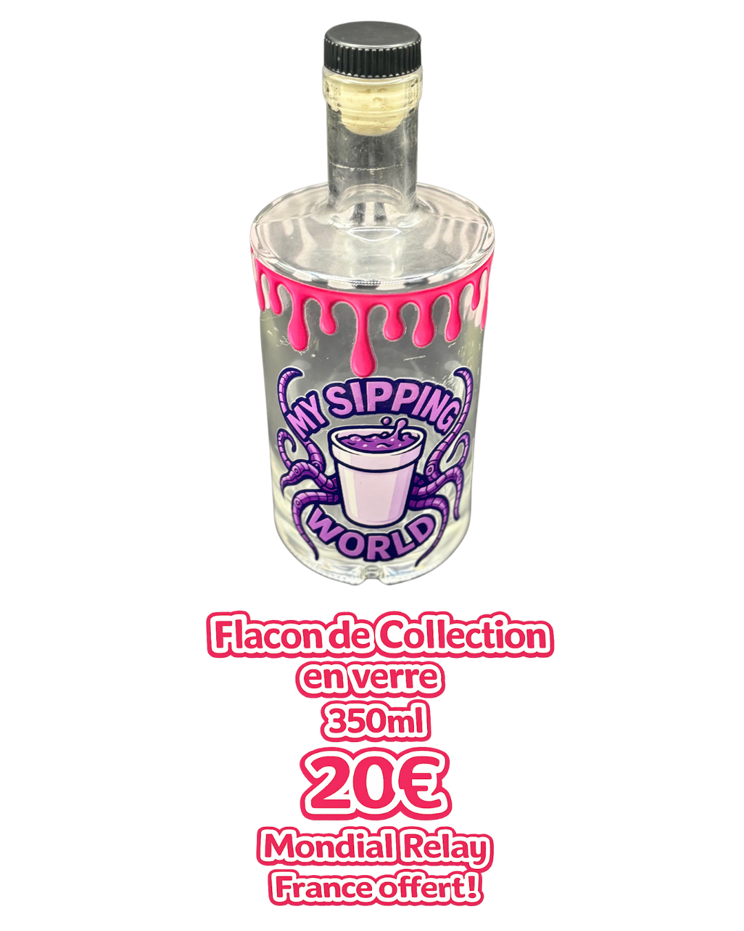 Flacon verre 350ml MSW – Bouteille de collection édition unique