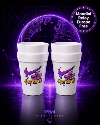 Lot 2 Double cup Dart my sipping world just sip it