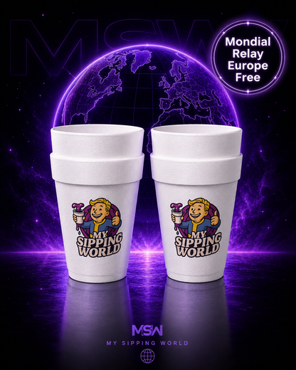 Lot 2 Double cup Dart my sipping world sipboy