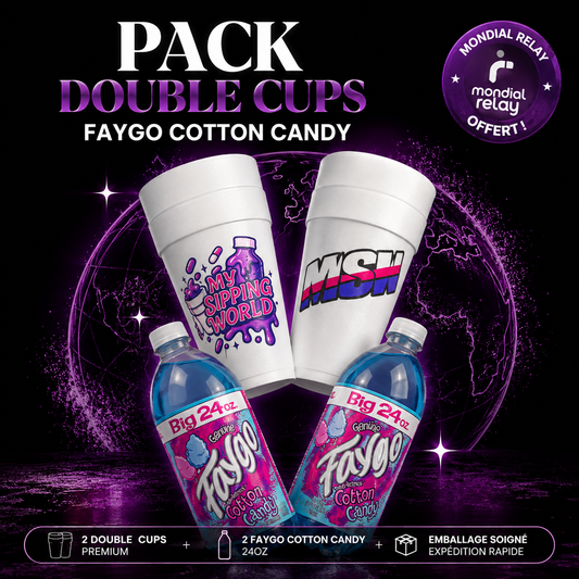 Pack Double Cups + 2 Faygo Cotton Candy 24oz | My Sipping World