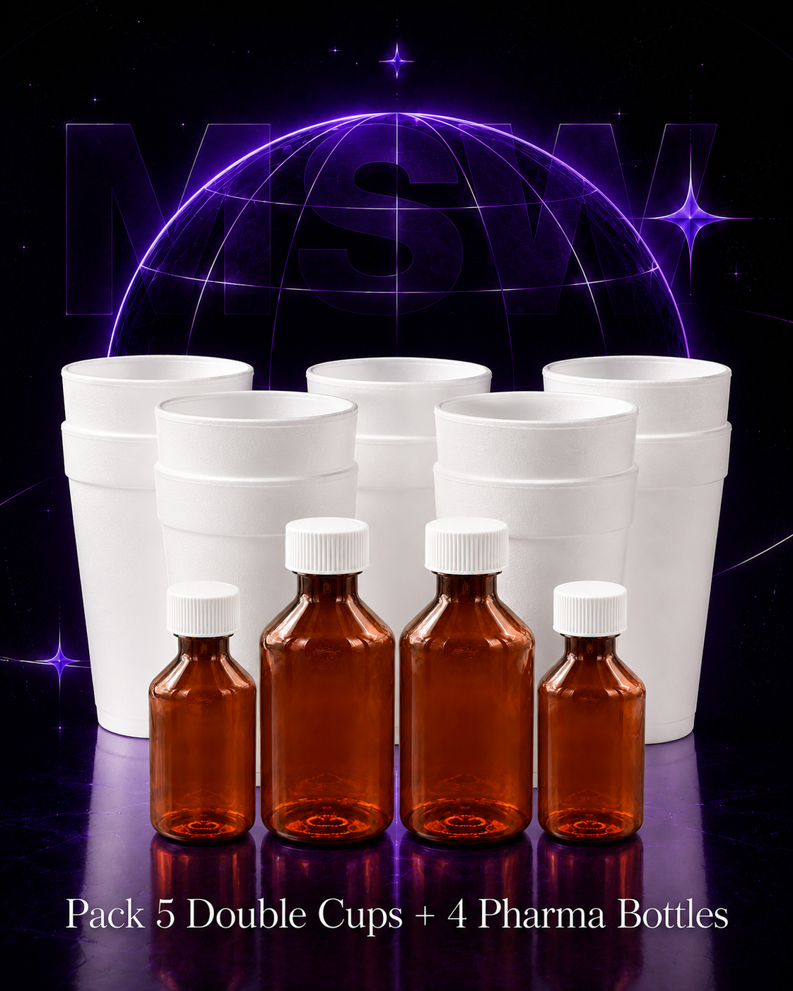 Pack Double cup Dart et Pharma bottle