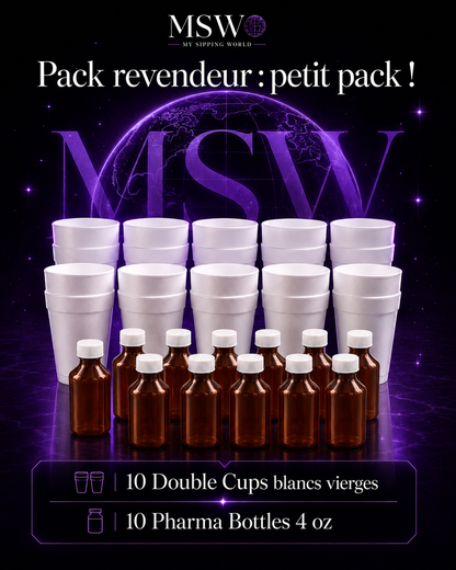Pack revendeur double cup et pharma bottles