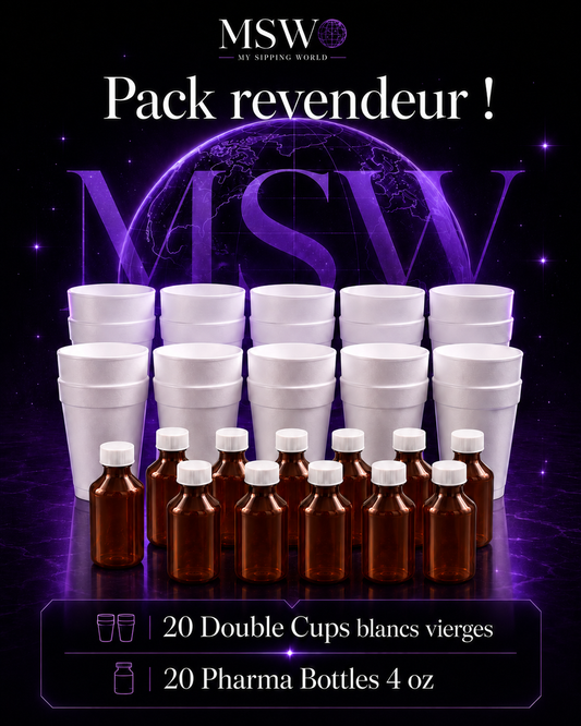 Pack revendeur double cup et pharma bottles