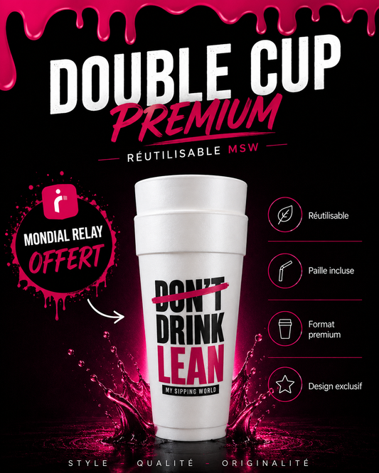 🟣 Double Cup Réutilisable 24oz – Édition Limitée