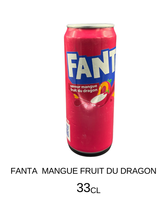 fanta mangue fruit du dragon  33cl