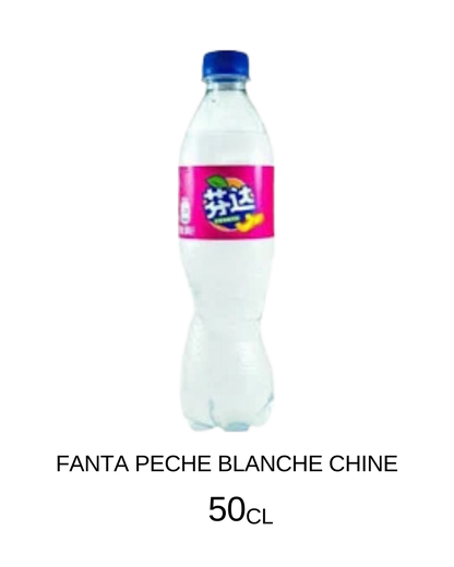 fanta peche blanche chine 50cl