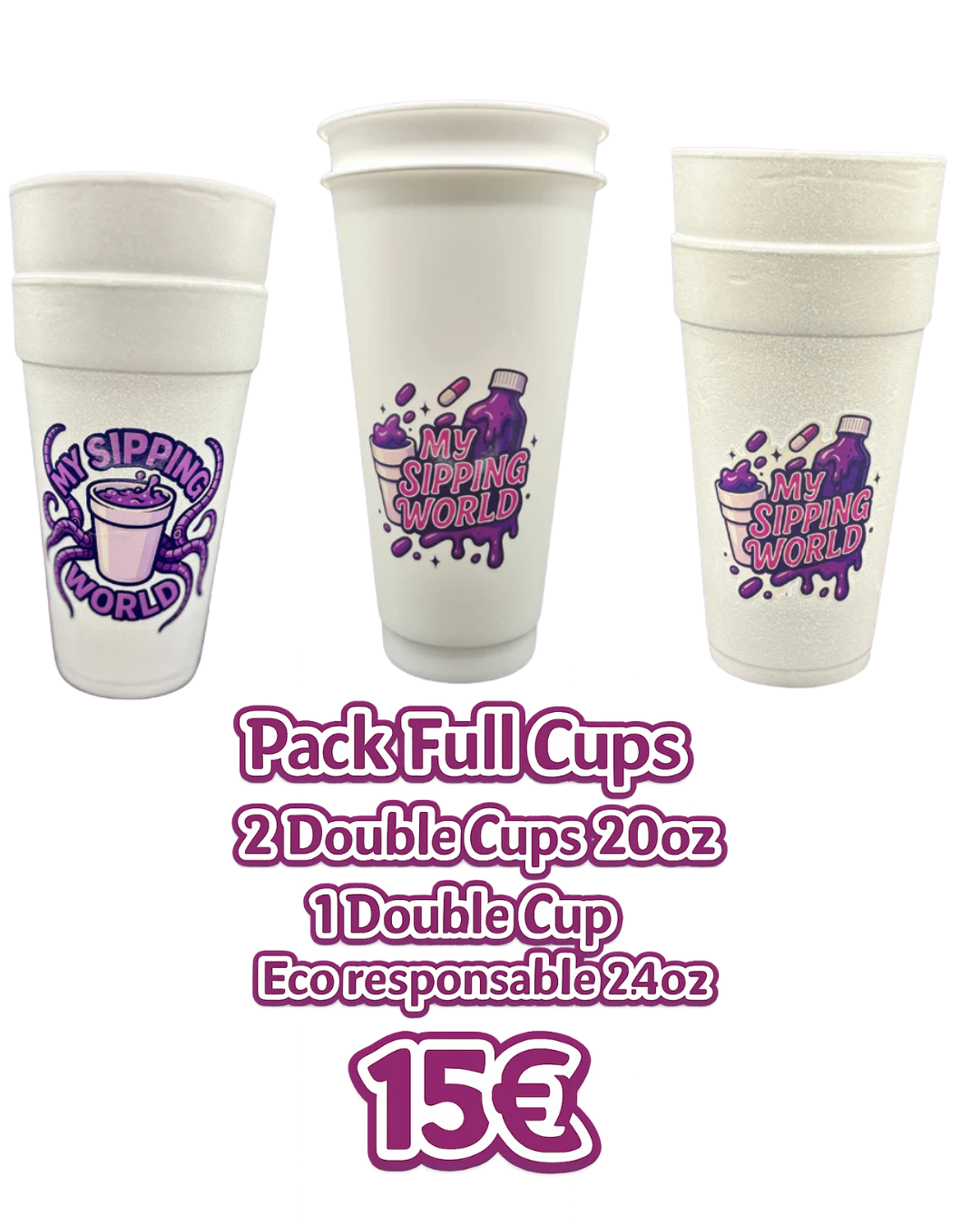 pack full cups 15 