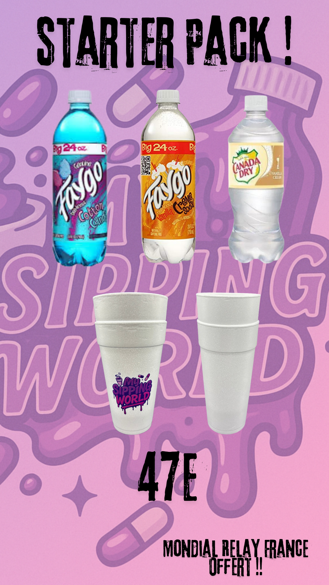 starter pack , vanilla cream , cream vanille , canada dry , faygo 