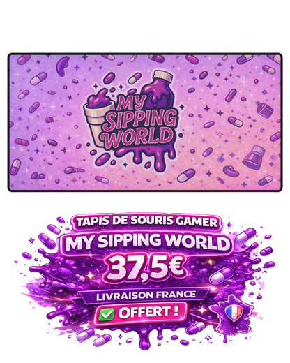 Tapis de Souris XXL My Sipping World