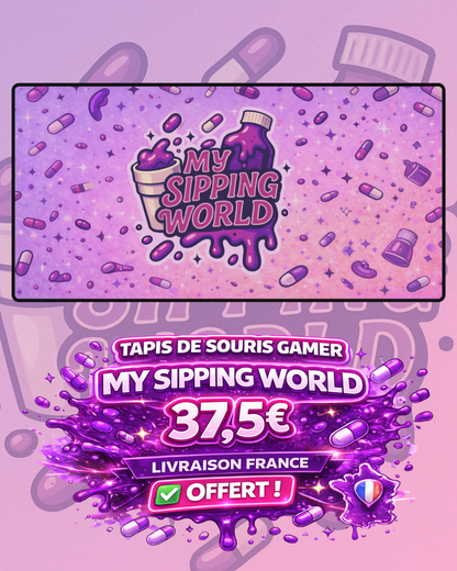 Tapis de Souris XXL My Sipping World